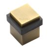 Heritage Brass Door Stop Square Floor Mounted Design Antique Brass Finish