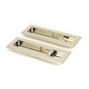 Polished Nickel 175mm Art Deco Rectangular Pull -Privacy Set