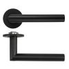 Zoo Hardware Lugano Lever on 4mm Round Slim Sprung Rose - Black