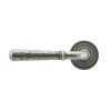 Pewter Hammered Newbury Lever on Rose Set (Art Deco)