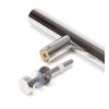 Polished Marine SS (316) 0.6m T Bar Handle Bolt Fix 32mm Ø