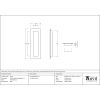 Polished Brass 175mm Plain Rectangular Pull