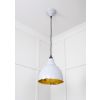 Hammered Brass Brindley Pendant in Birch