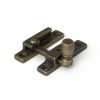 Burnished Brass Mushroom Quadrant Fastener - Narrow