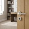 Complete Classic Door Handle Pack - Sashlock - Satin Nickel - 65mm / 4-inch Hinges - JE-A7A8-SN