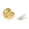 Polished Brass Beehive Cabinet Knob 30mm