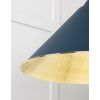 Hammered Brass Hockley Pendant in Dusk