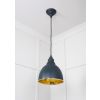 Smooth Brass Brindley Pendant in Soot