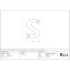 Antique Pewter Letter S