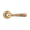 Aged Brass Hammered Newbury Lever on Rose Set (Art Deco) - Unsprung