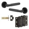 Complete Bari Door Handle Pack - Internal Doors - Black - By Frelan Hardware - JE-D4B-MB