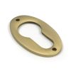 Satin Brass Oval Euro Escutcheon
