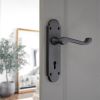 Oakley Lever on Backplate Lock Matt Black