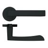 Zoo Hardware Mensa lever on round rose - Black