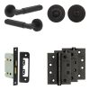 Complete Bloom Door Handle Pack - Bathroom - Black - By Frelan Hardware - JE-B5A3-MB
