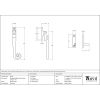 Pewter Locking Night-Vent Monkeytail Fastener - RH