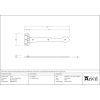 Black Smooth 16" Cast T Hinge (pair)