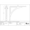 Black 10'' x 7'' Curved Shelf Bracket
