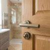 Complete Hex Door Handle Pack - Bathroom Lock (Standard Thumb Turn) - Antique Brass - 76mm / 3-inch Hinges - JE-C6B3-AB