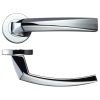 Zoo Hardware Hydra lever on round rose - Polished Chrome