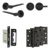Complete Gio Door Handle Pack - Bathroom - Black - By Frelan Hardware - JE-E5A2-MB