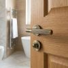 Complete Venice Door Handle Pack - Heavy Duty Tubular Bathroom (Standard Thumb Turn) - Antique Brass - 76mm / 3-inch Hinges - JE-F31B3-AB