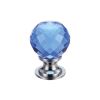 Zoo Hardware Glass Ball Cabinet Knob - Facetted 25mm - Brass