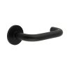 CR-106 Black Fixed Dead Round Rose Door Handle - By Frelan Hardware - CR-106A3MB