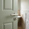 Complete Hex Door Handle Pack - Bathroom Lock (Standard Thumb Turn) - Satin Nickel - 76mm / 4-inch Hinges - JE-C6A3-SN