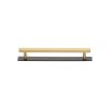 Heritage Brass Cabinet Pull Hexagonal Design with Plate 96mm CTC Matt Bronze/Satin Brass Finish