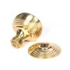 Polished Brass Beehive Centre Door Knob