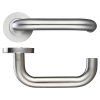 Zoo Hardware 19mm Return to Door Lever on Round Rose - Satin Stainless