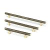 Aged Brass Full Brompton Pull Handle - Large