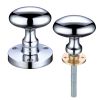 Zoo Hardware Zoo Oval Rim Knob 60.5mm rose dia - Chrome