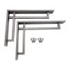 Narrow Art Deco Bracket Pewter (Sold in Pairs)