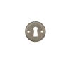Millhouse Brass Solid Brass Open Key Hole Escutcheons - Satin Nickel (Pair)