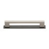 Heritage Brass Cabinet Pull Metro Design with Plate 160mm CTC Matt Bronze/Satin Nickel Finish