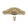 Floral Cup Pull Polished Brass