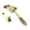 Aged Brass Night-Vent Locking Reeded Fastener