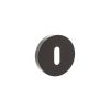 Senza Pari Key Escutcheons on Minimal Round Rose - Urban Dark Bronze