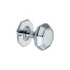 Octagonal Centre Door Knob Polished Chrome