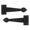 Black Textured 6" Cast T Hinge (pair)