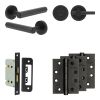 Complete Hex Door Handle Pack - Bathroom - Black - By Frelan Hardware - JE-C5A2-MB