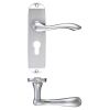 Zoo Hardware Project Arundel lever on euro backplate - 175mm x 42mm - Satin Chrome