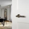 Senza Pari Andretta Door Handle Pack (Bathroom Set - 2.5" CE Bathroom Lock, 3" Fire Rated Hinges x3) - Antique Brass