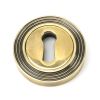 Aged Brass Round Escutcheon (Beehive)