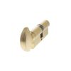 AGB Euro Profile 5 Pin Cylinder Key to Turn 35-35mm (70mm) Keyed Alike - Satin Brass