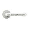 Polished Chrome Hammered Newbury Lever on Rose Set (Beehive) - Unsprung