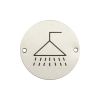 Stainless Steel Shower Symbol 75mm Satin Stainless Steel - By Frelan Hardware - JS106SSS
