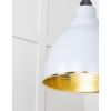 Hammered Brass Brindley Pendant in Birch
